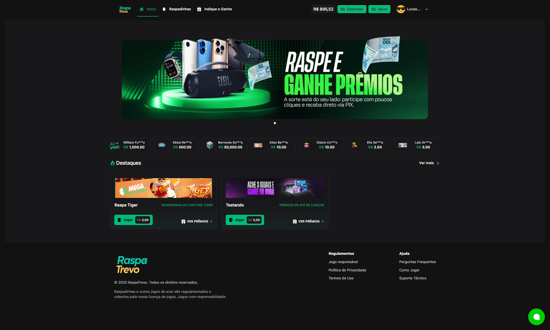 RaspaTrevo – Jogo de Raspadinhas