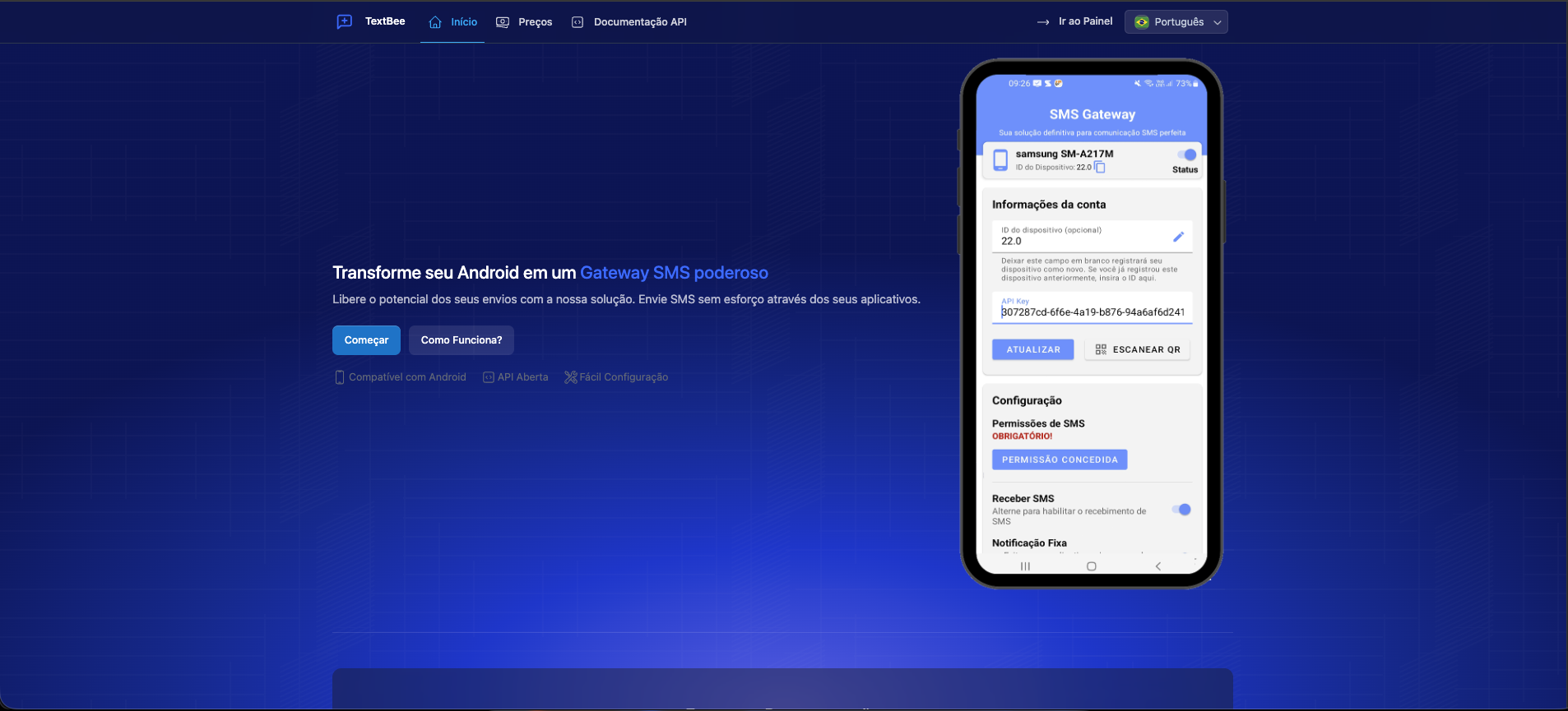 TextBee – Gateway de SMS